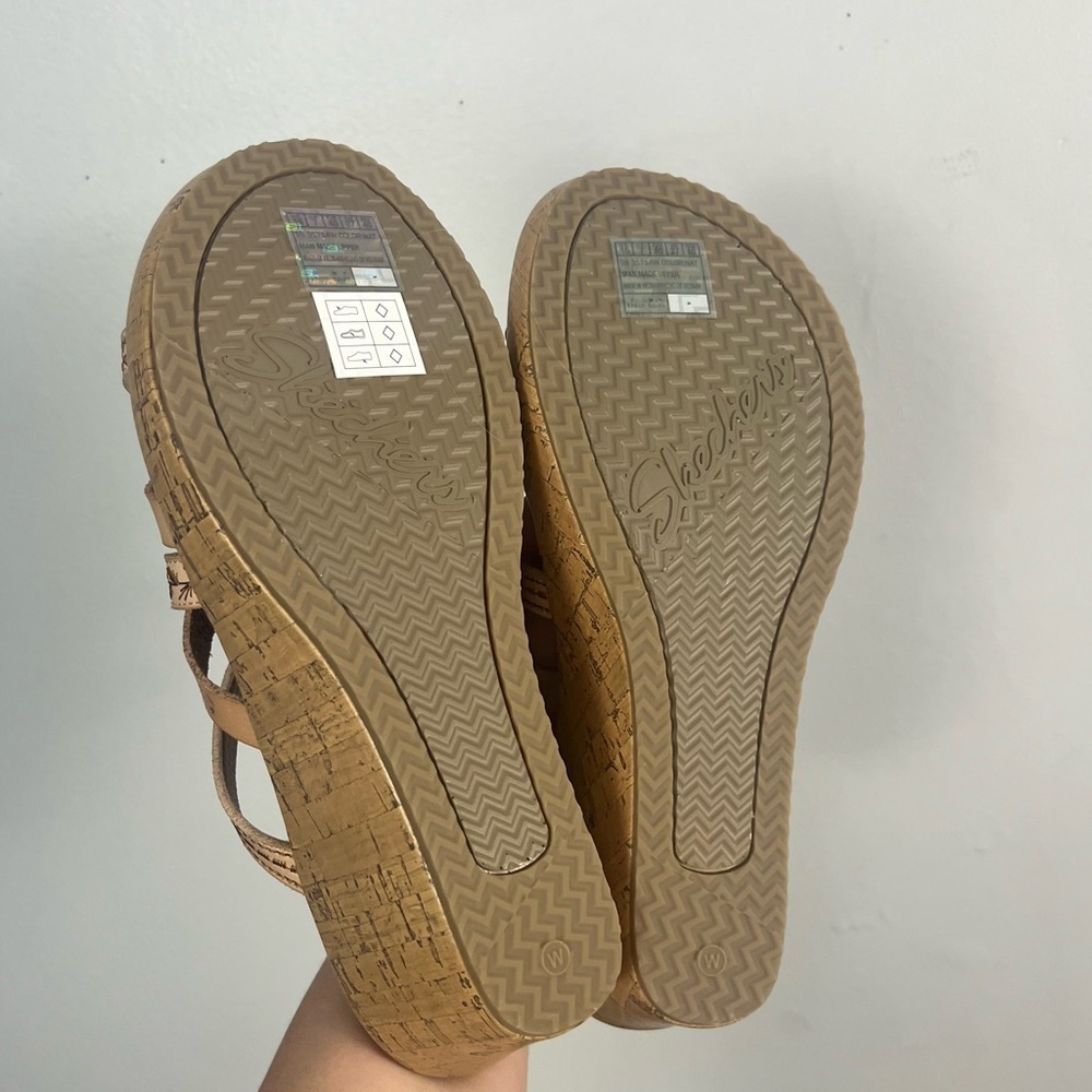 Sketchers BEVERLEE - TIGER POSSE wedge sandal wide size 10 new - Picture 10 of 13